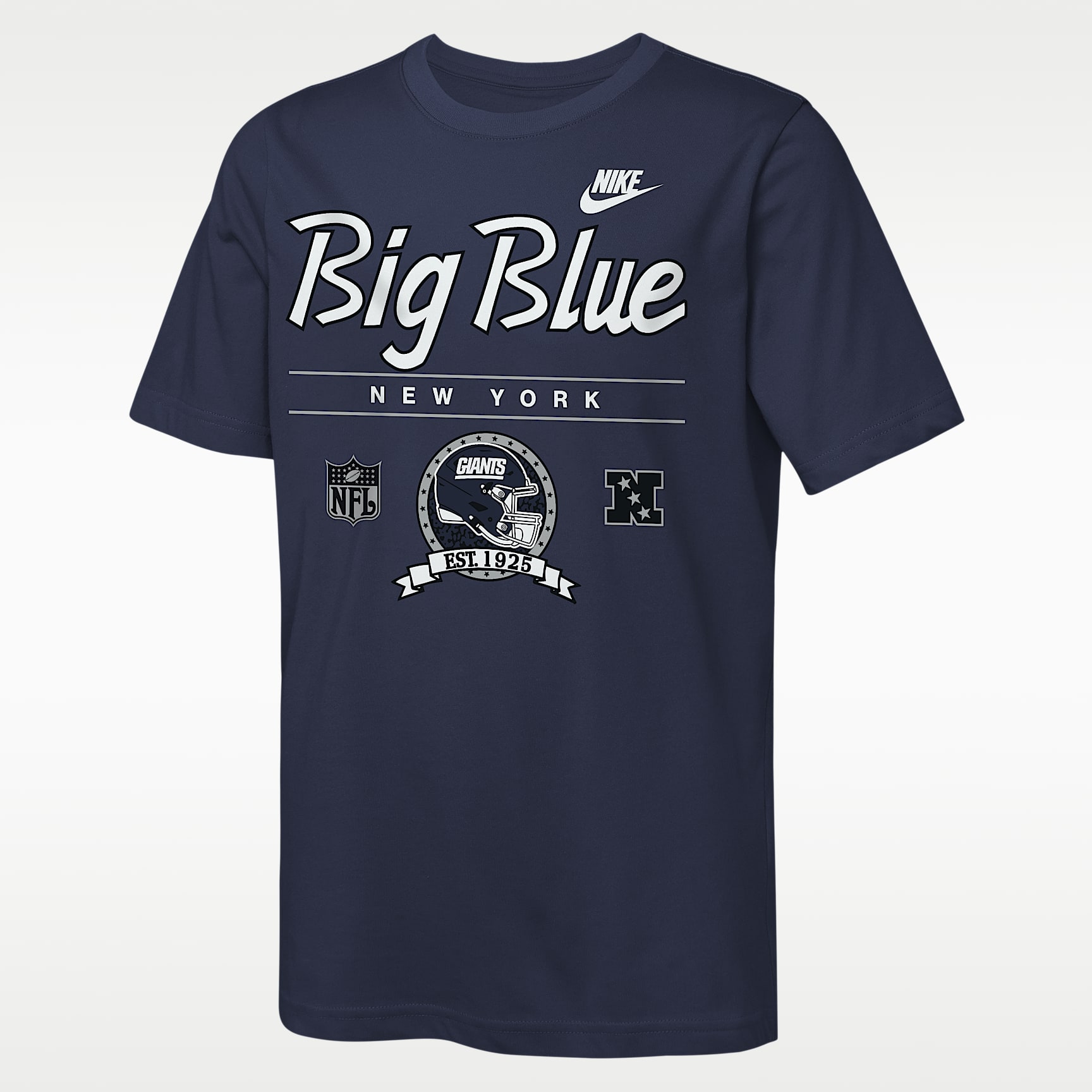 New York Giants Rewind Hometown Slub Big Kids' Nike Dri-FIT NFL T